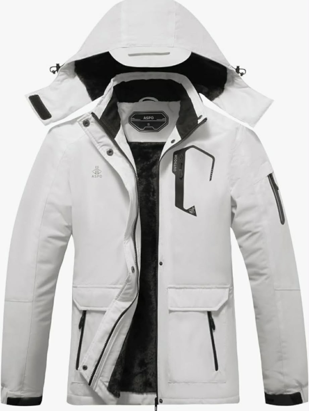 Women's White Ski & Snow Jacket size Large NWT